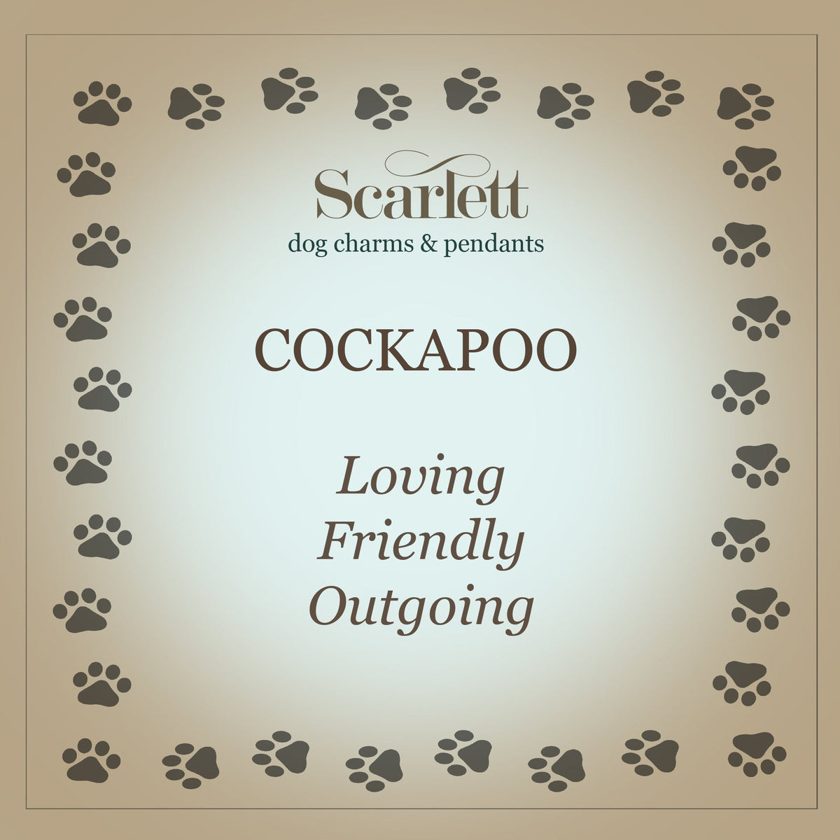 Cockapoo Personalised Silver Dog Tag Necklace