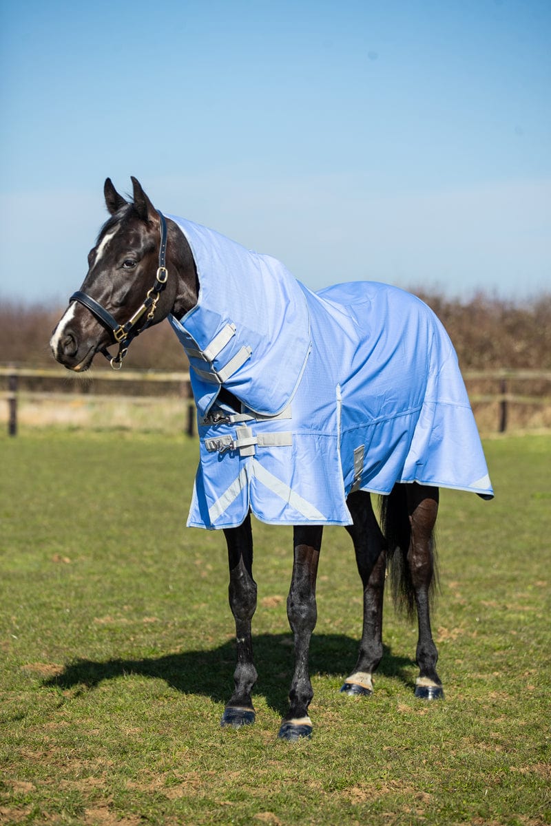 50g Detachable Neck Turnout Rug - Cornflower