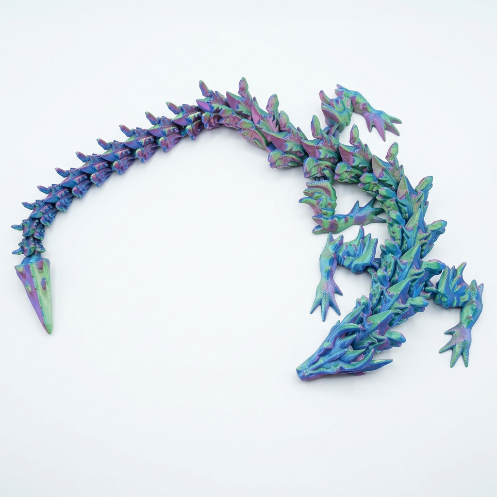 3D Printed Articulated Crystal Dragon