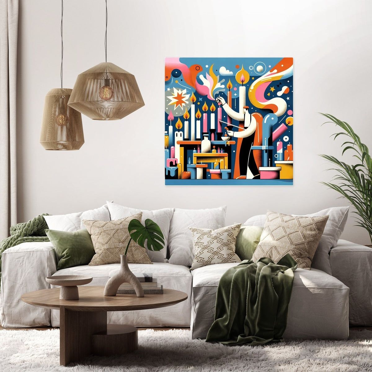 Whimsical Candle Maker Canvas