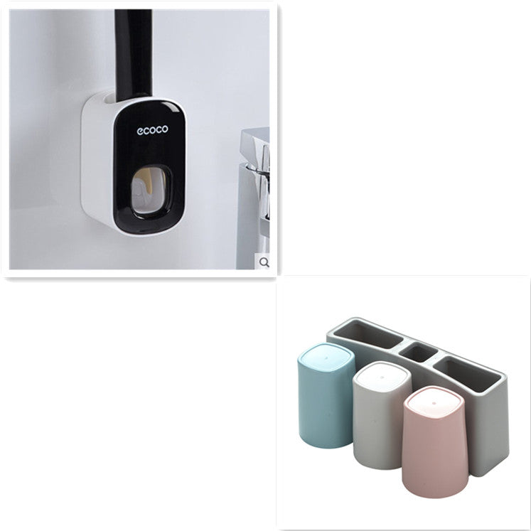Wall-Mounted Toothpaste Dispenser - Bathroom Accessory Set