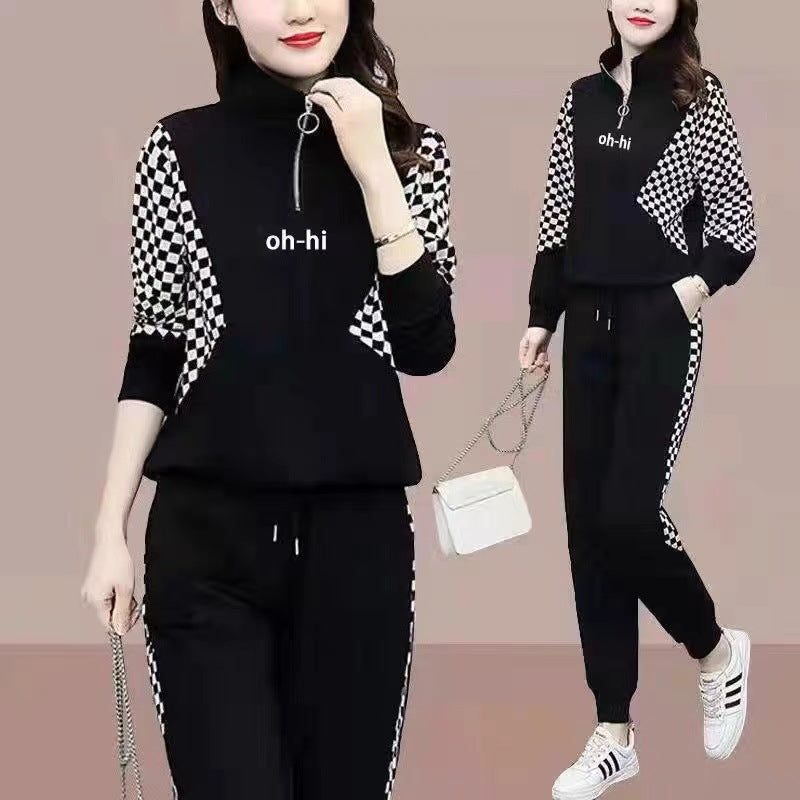 Women's Lightweight Sporty Hoodie  Loose-fitting Casual Two-piece Set