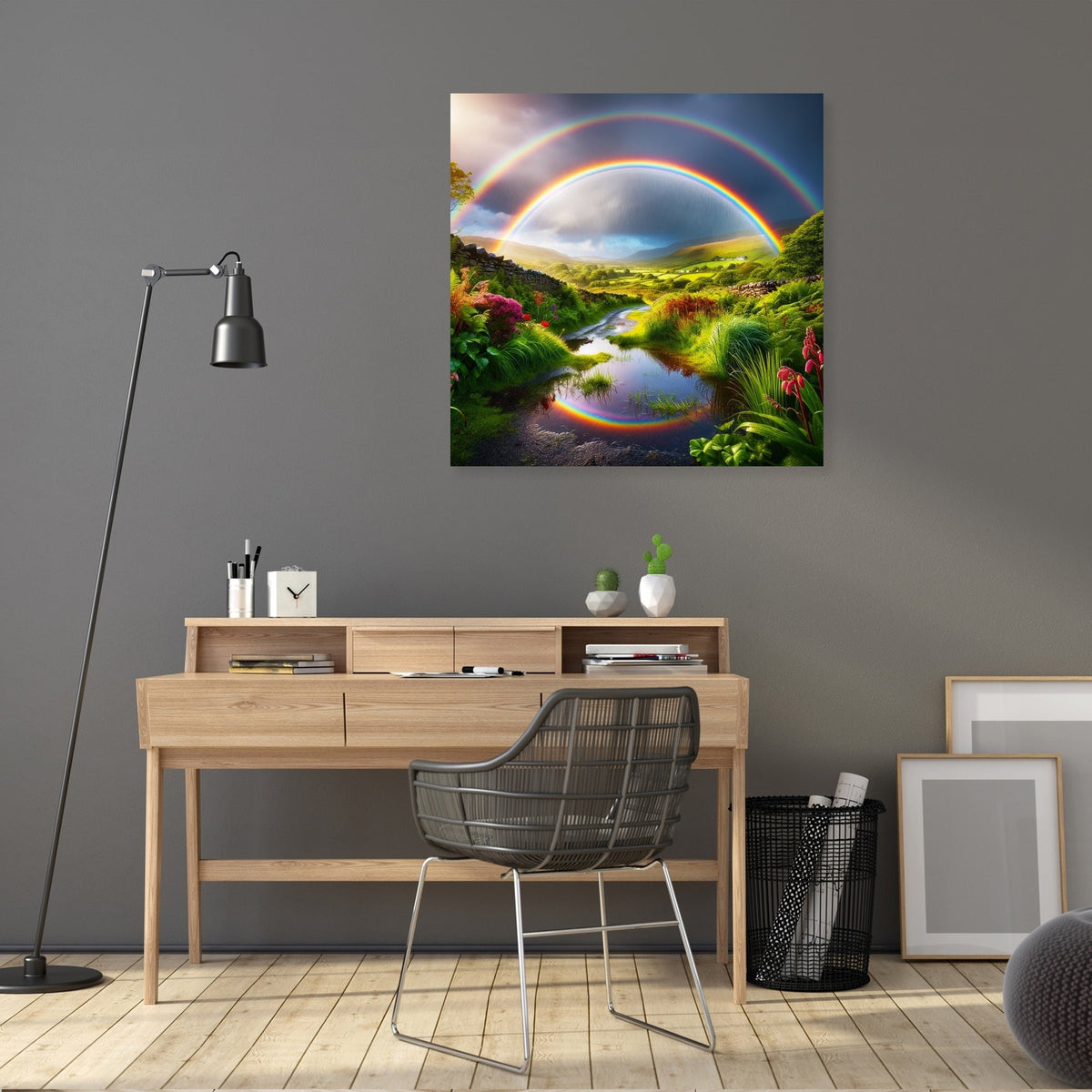 Double Rainbow Wonder Canvas