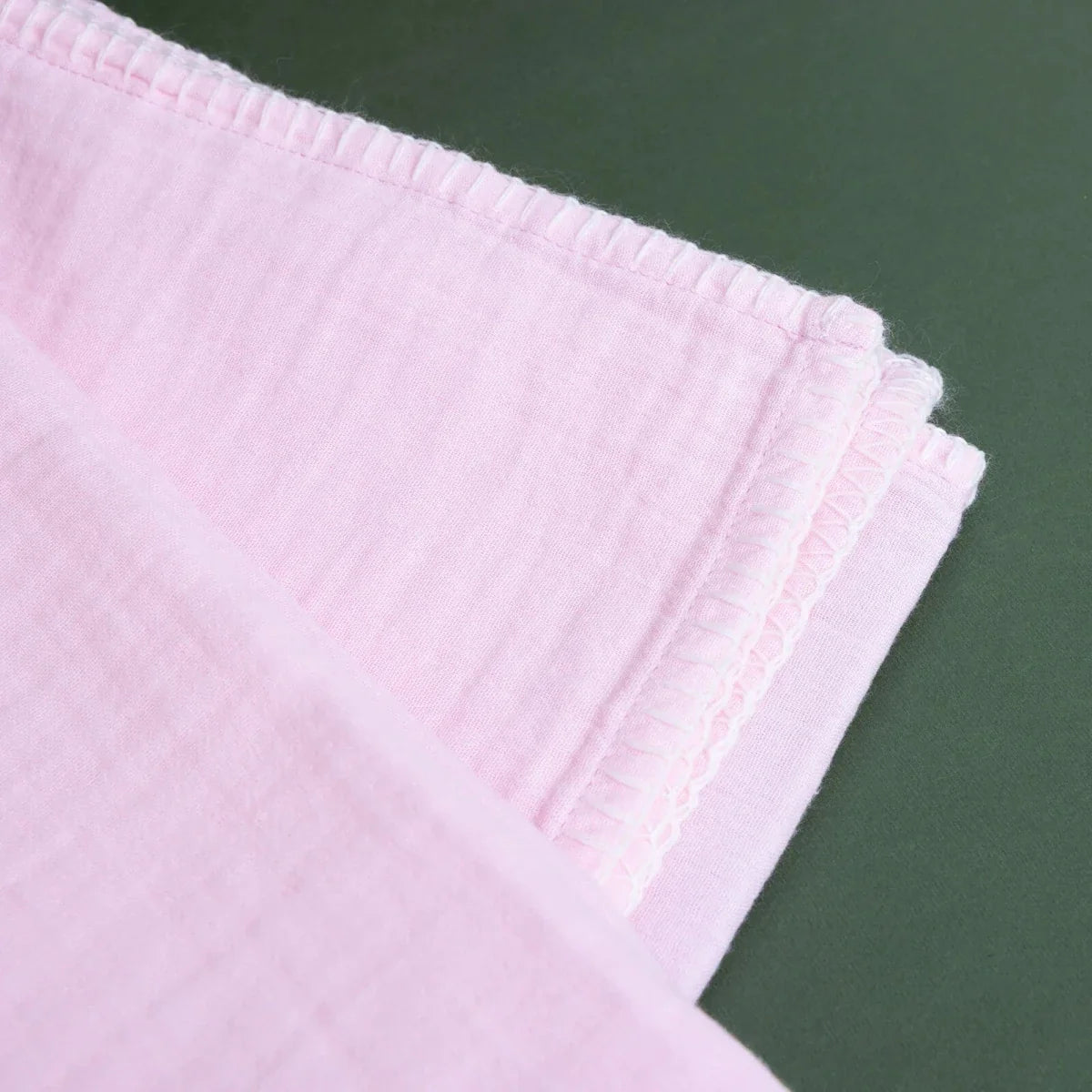 Mollia Two-Layer Muslin Baby Blanket (80 x 100 cm) - Pink