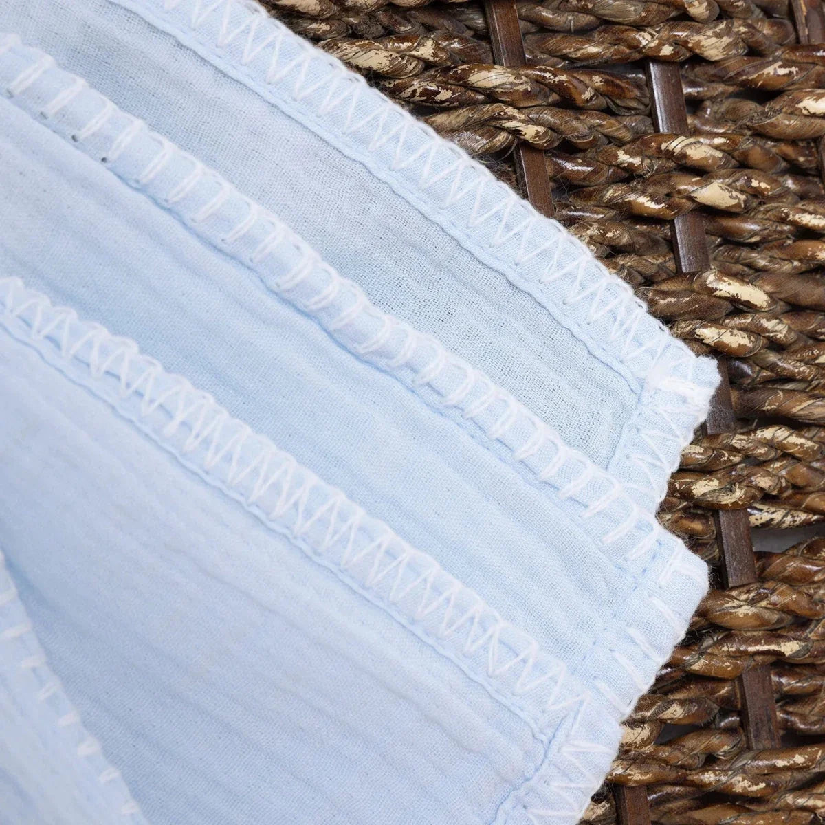 Mollia Two-Layer Muslin Baby Blanket (80 x 100 cm) - Blue