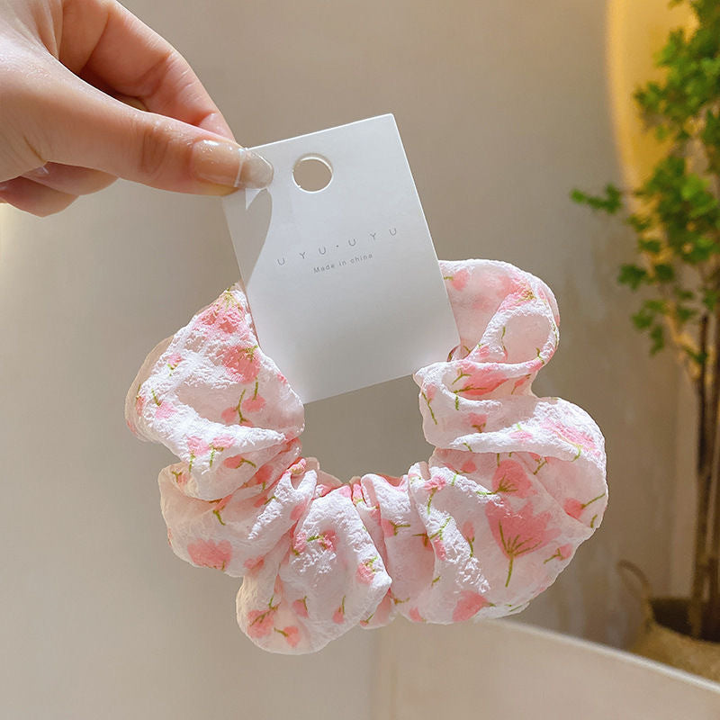 Summer Super Fairy Sweet Lace Large Intestine Hair Ring