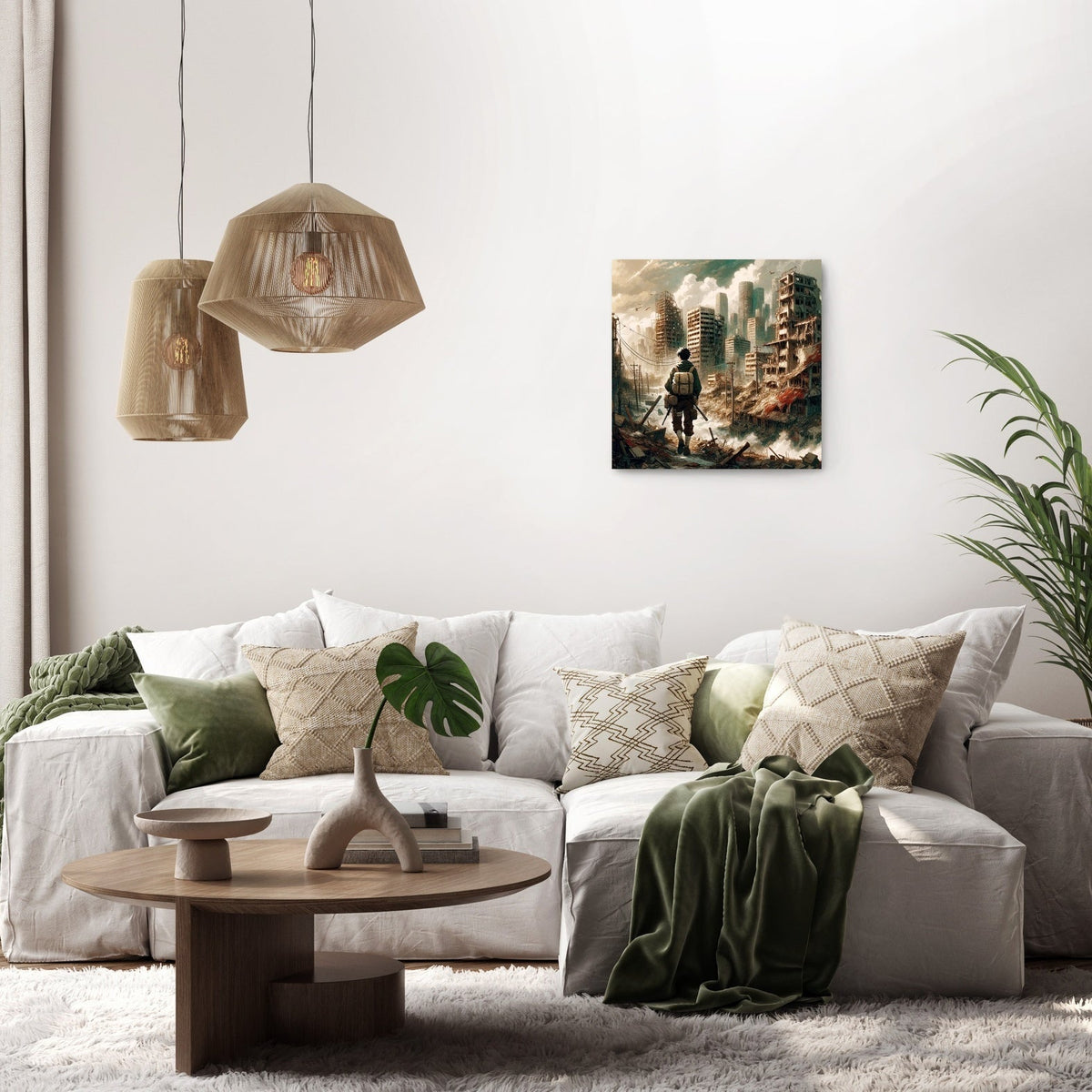 Resilience Amidst Ruins Canvas