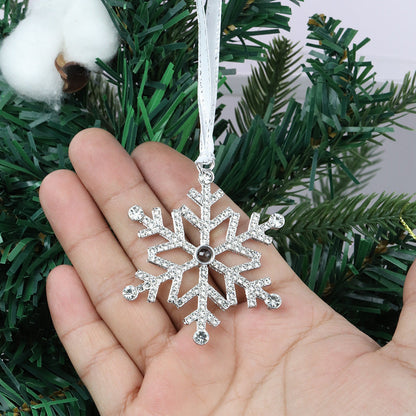 Christmas Gift Ornaments Snowflake Projection Pendant