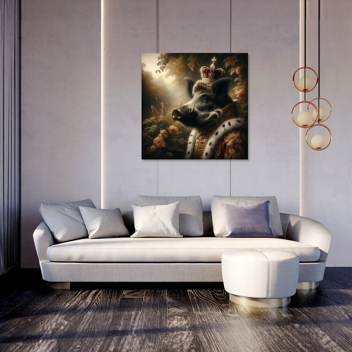 Regal Boar's Midday Majesty Canvas