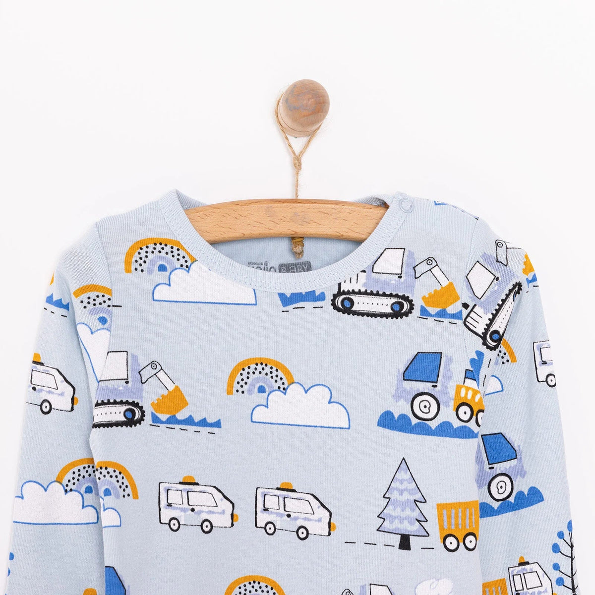 HelloBaby 2 Pack Car Print Long Sleeve Baby Bodysuits (3 Months to 3 Years)