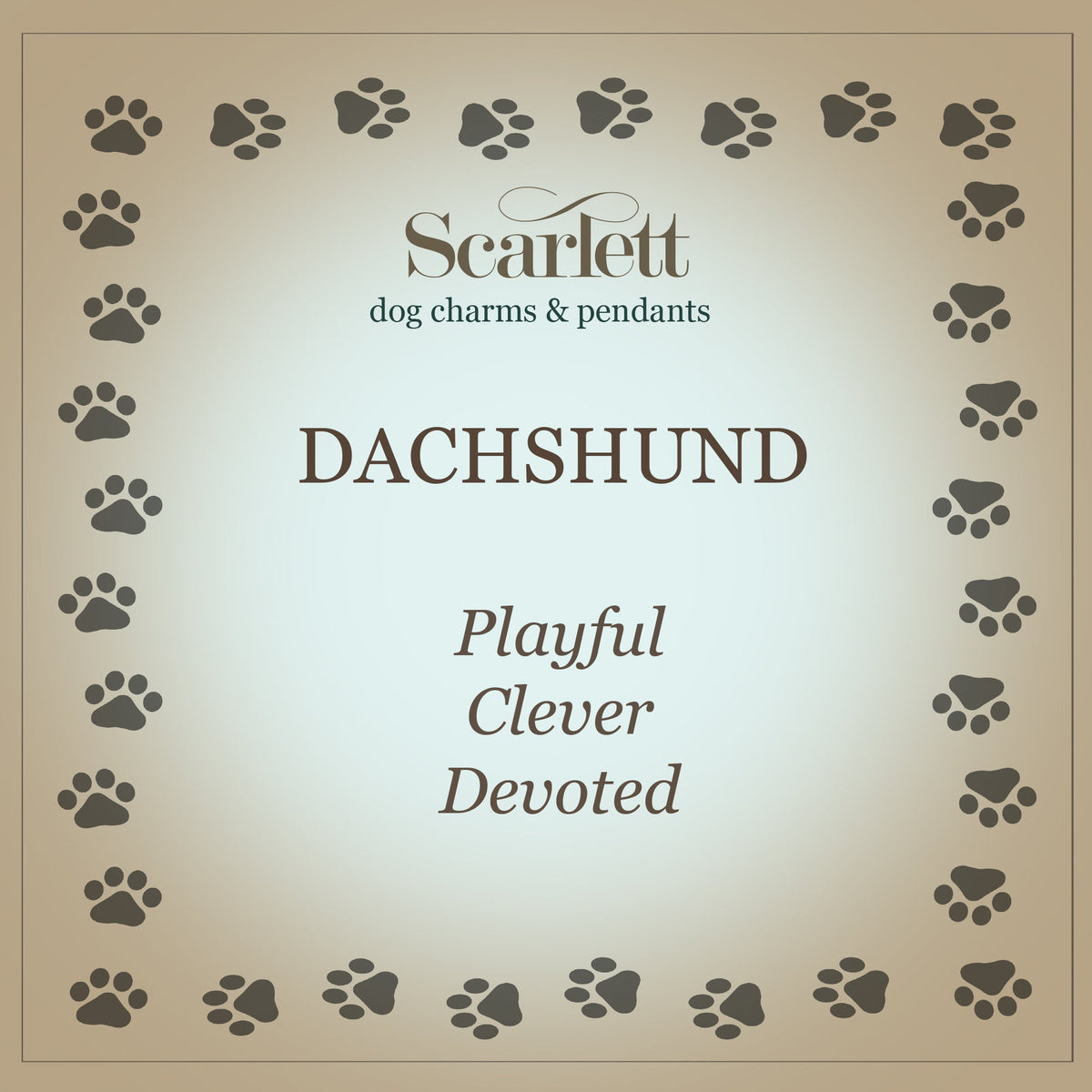Dachshund Personalised Silver Dog Tag Necklace