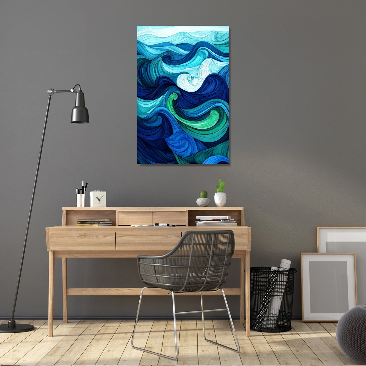 Ocean Rhythm Waves Canvas