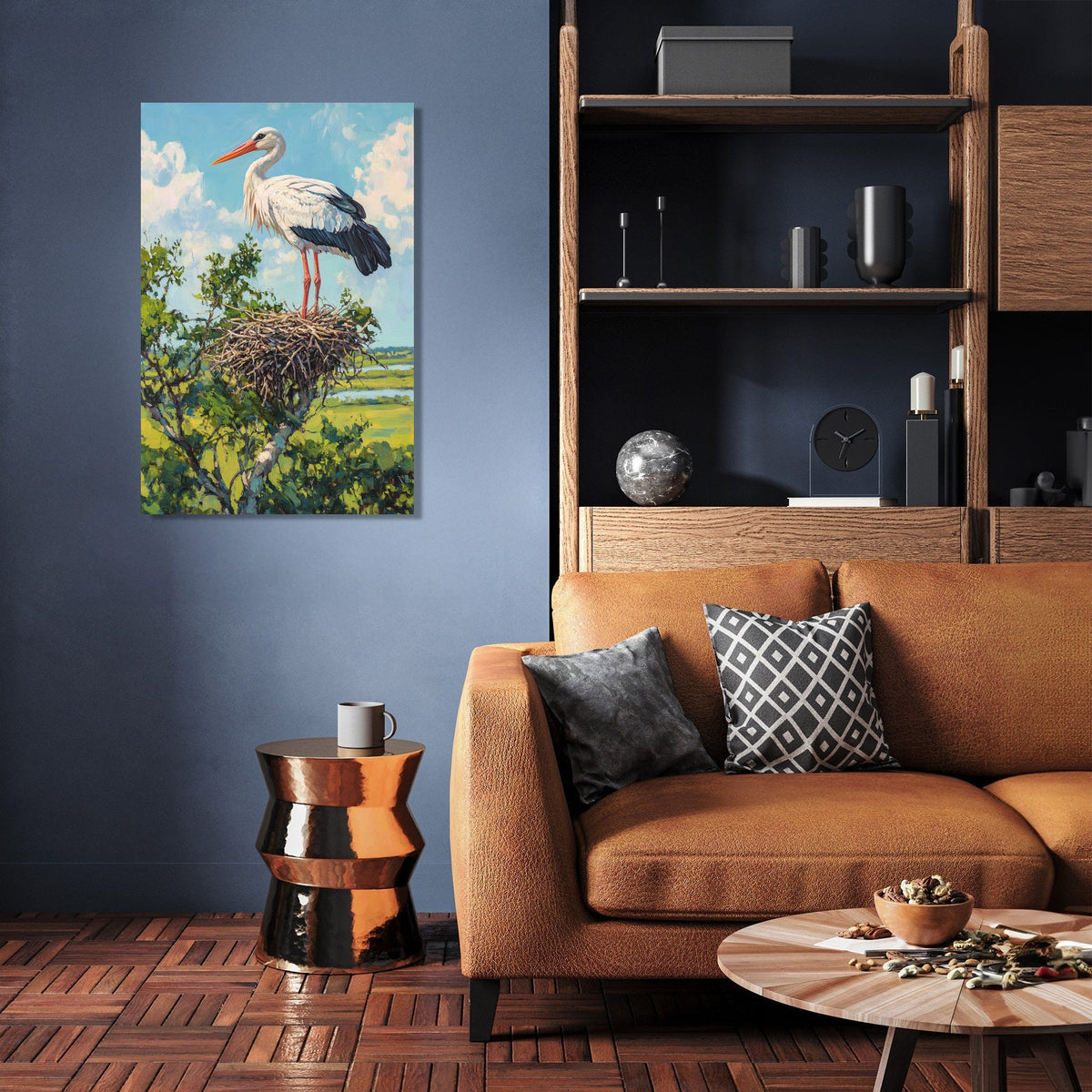 Majestic Stork's Nest Canvas