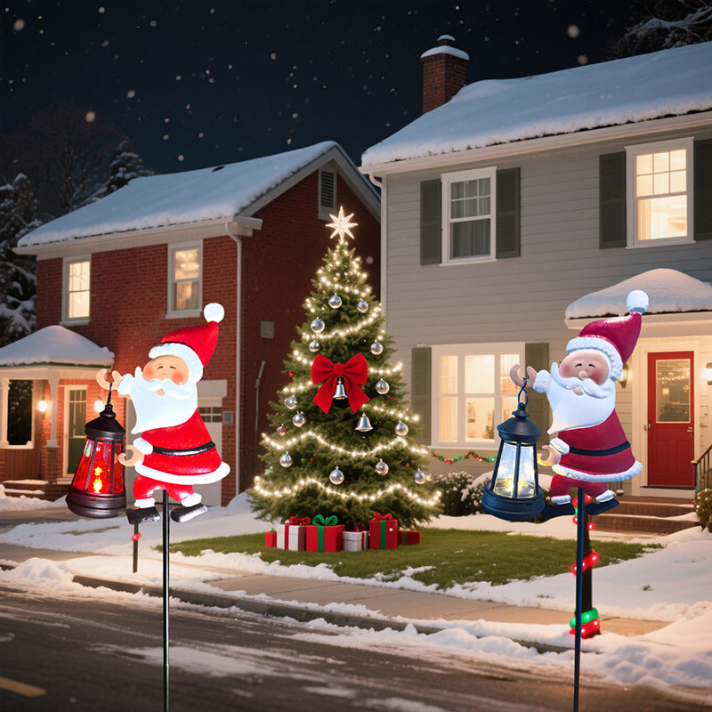 Creative Solar-Powered Santa Yard Decoration Light