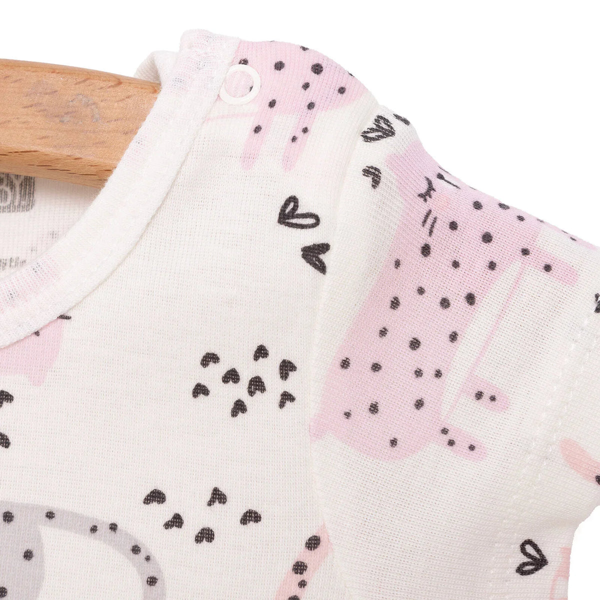 HelloBaby Cat Print Short Sleeve Baby Bodysuit (3 Months to 3 Years)
