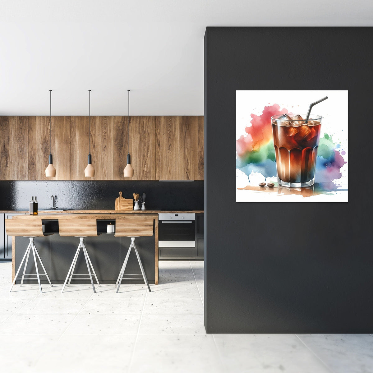 Abstract Spectrum Cold Brew Canvas