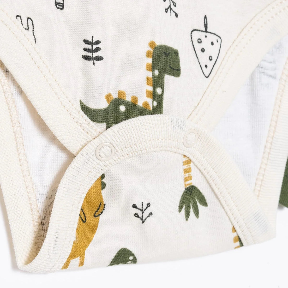 HelloBaby 2 Pack Dinosaur Print Long Sleeve Baby Bodysuits (1-3 Months to 2-3 Years)