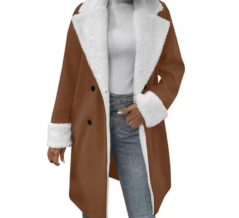 Leisure Commute Woolen Coat For Women