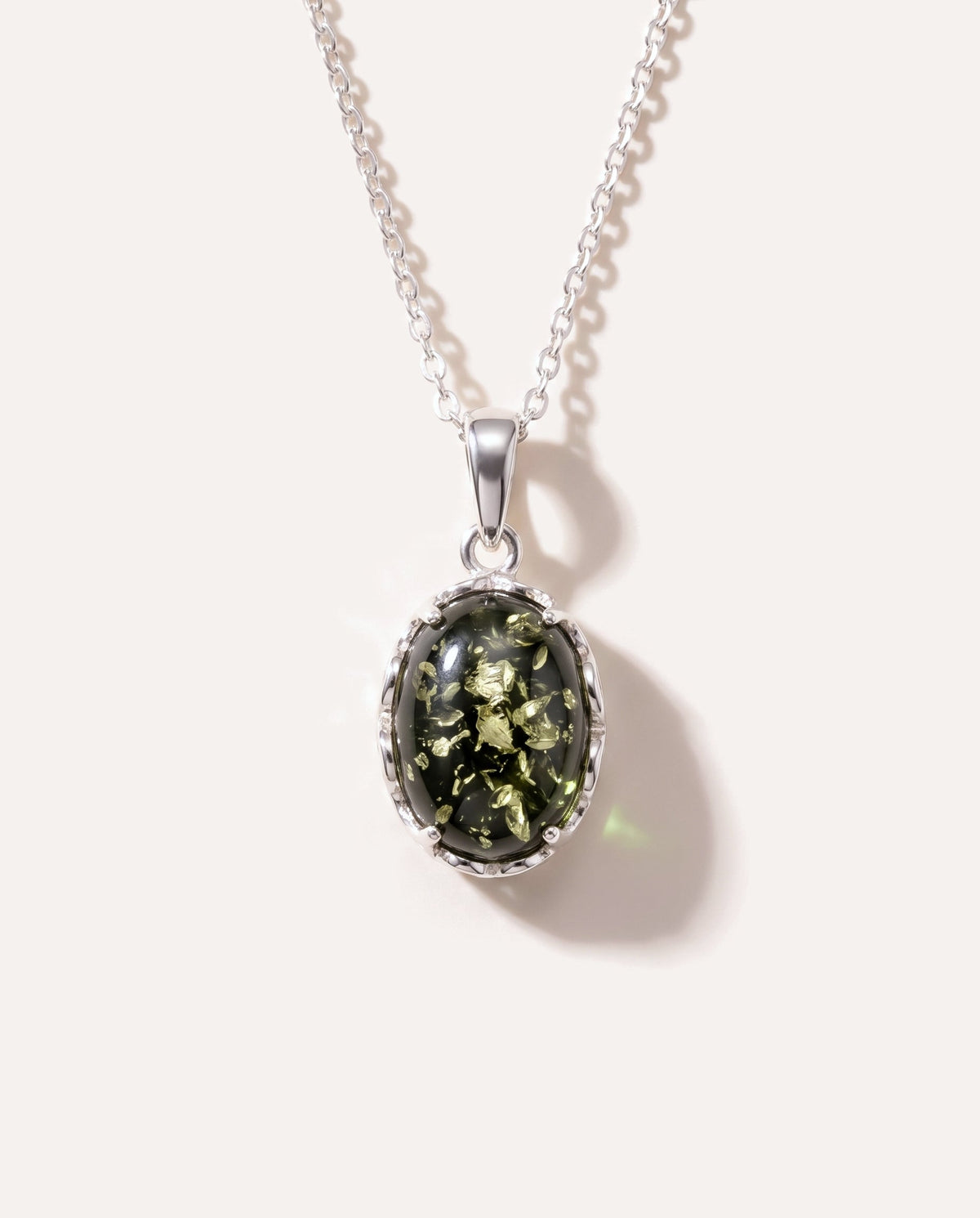 Demi Green Amber Drop Pendant