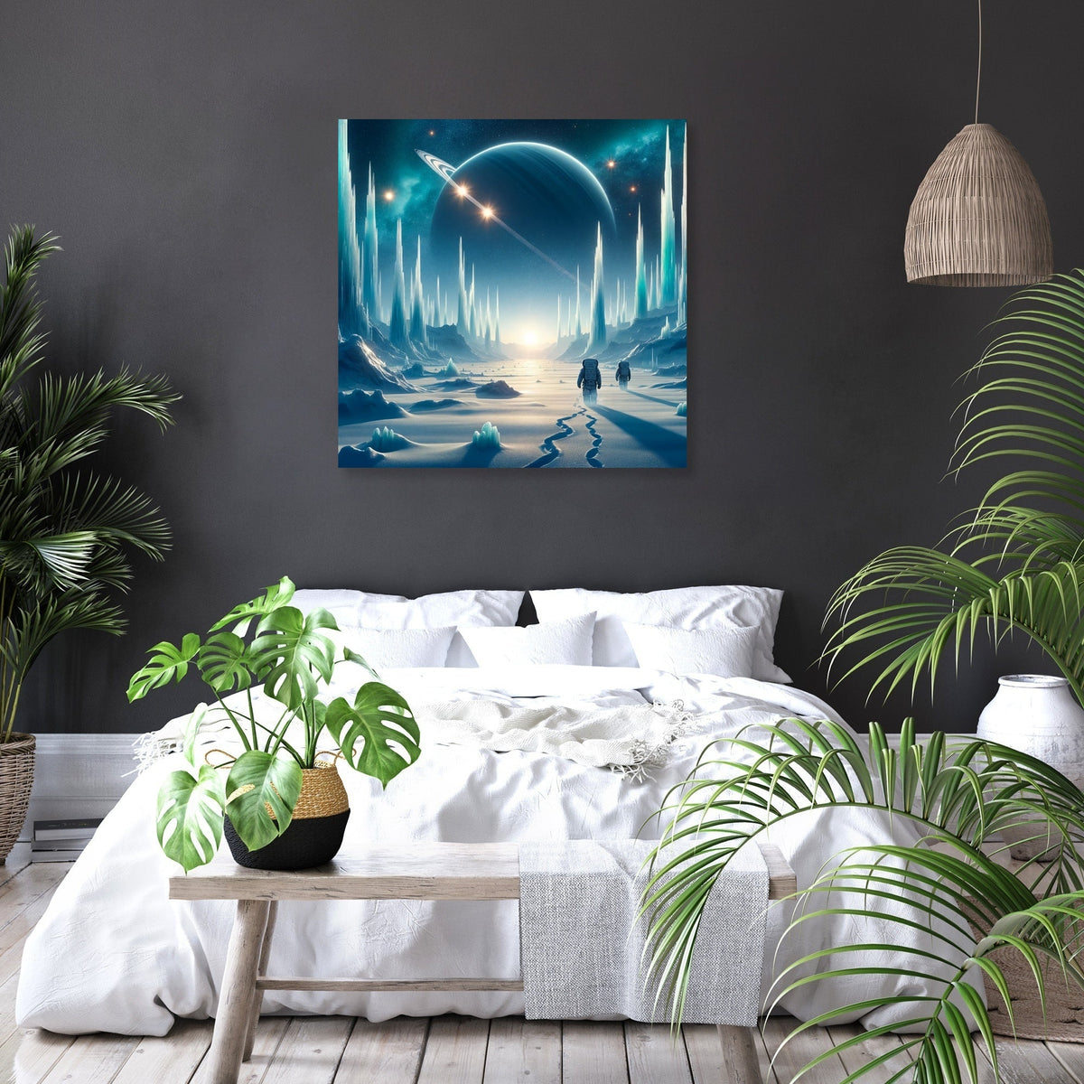 Icy Moon Explorers Canvas