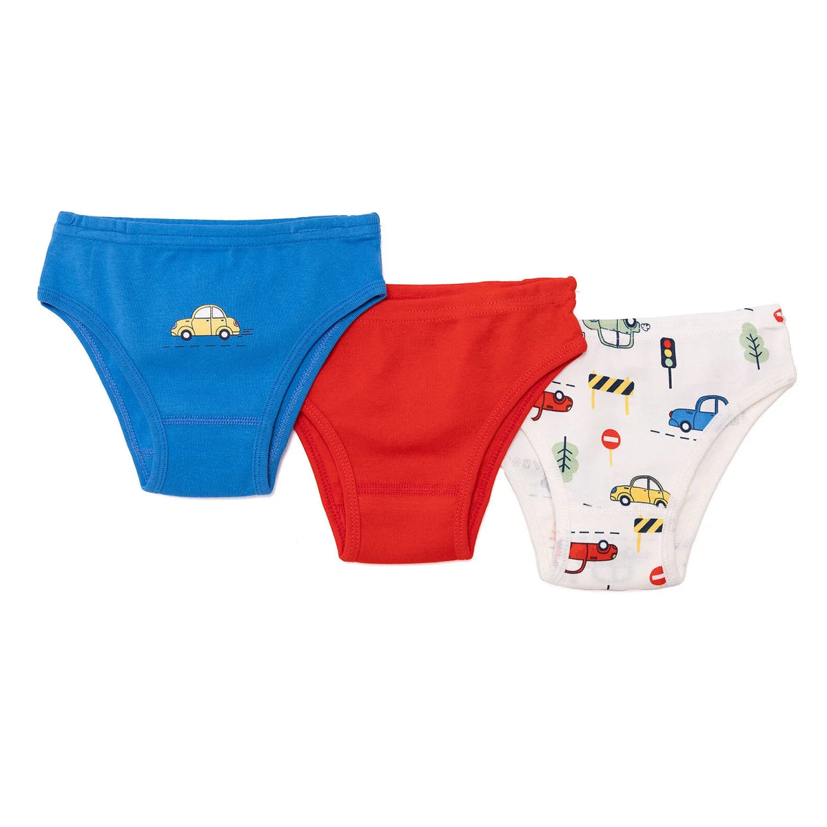 HelloBaby 3 Pack Car Print Ribbed Baby Briefs (2 Years to 5 Years)