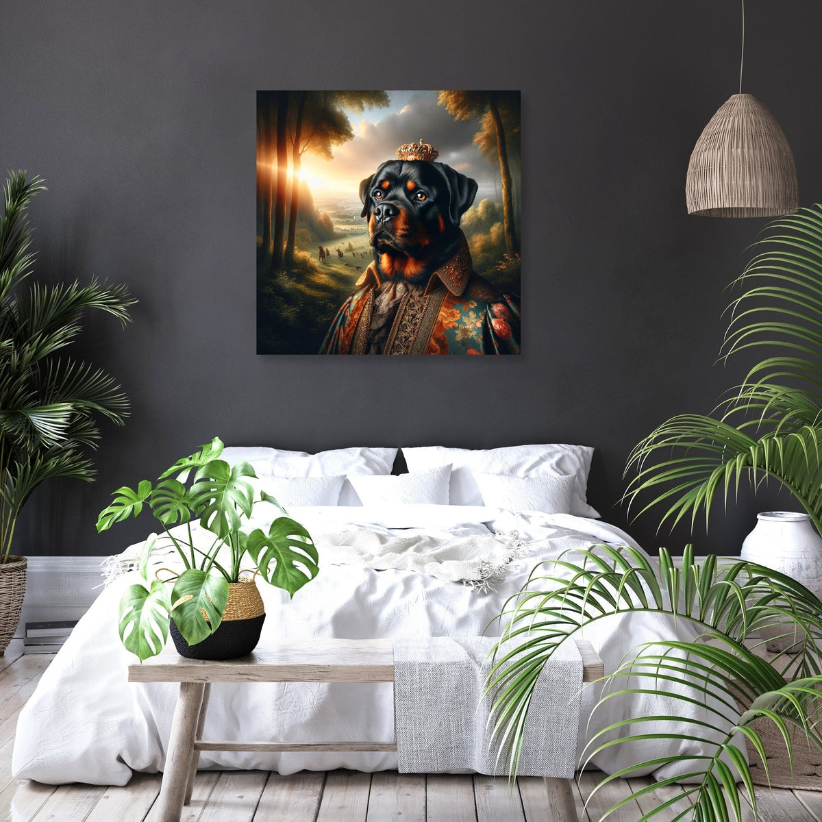 Regal Rottweiler Reverie Canvas