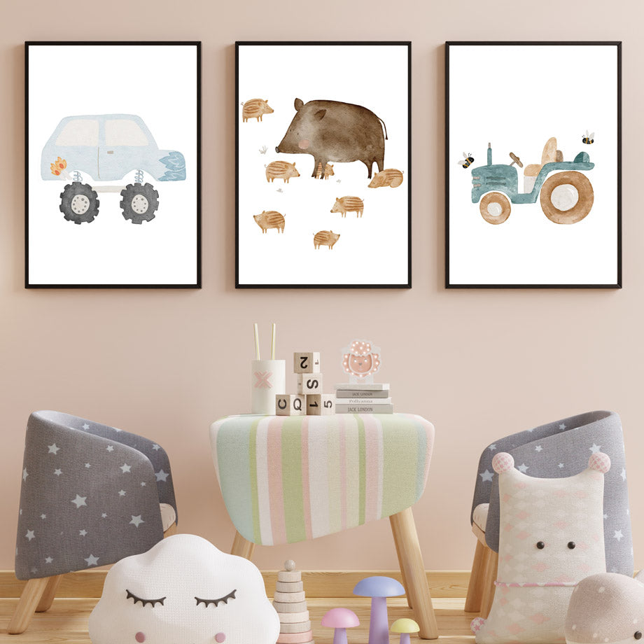 Living Room Decorated Canvas Painting