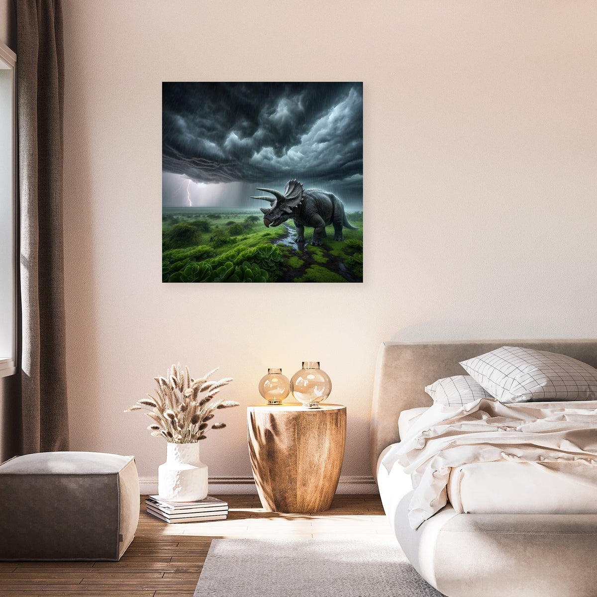 Stormwatch Triceratops Canvas