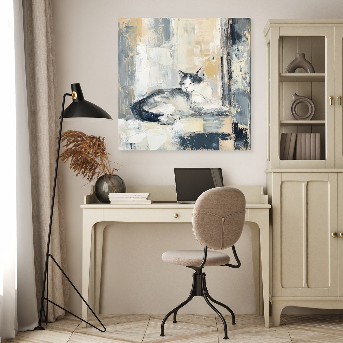Lounging Feline Canvas