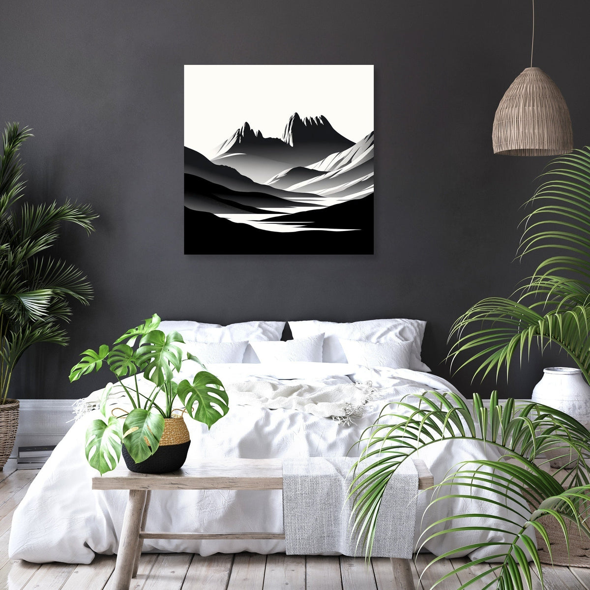 Cradle Mountain Abstract Shadows Canvas
