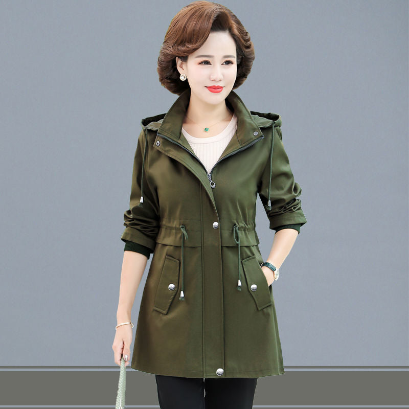Spring And Autumn Fashionable Jacket Mid-length Trench Coat