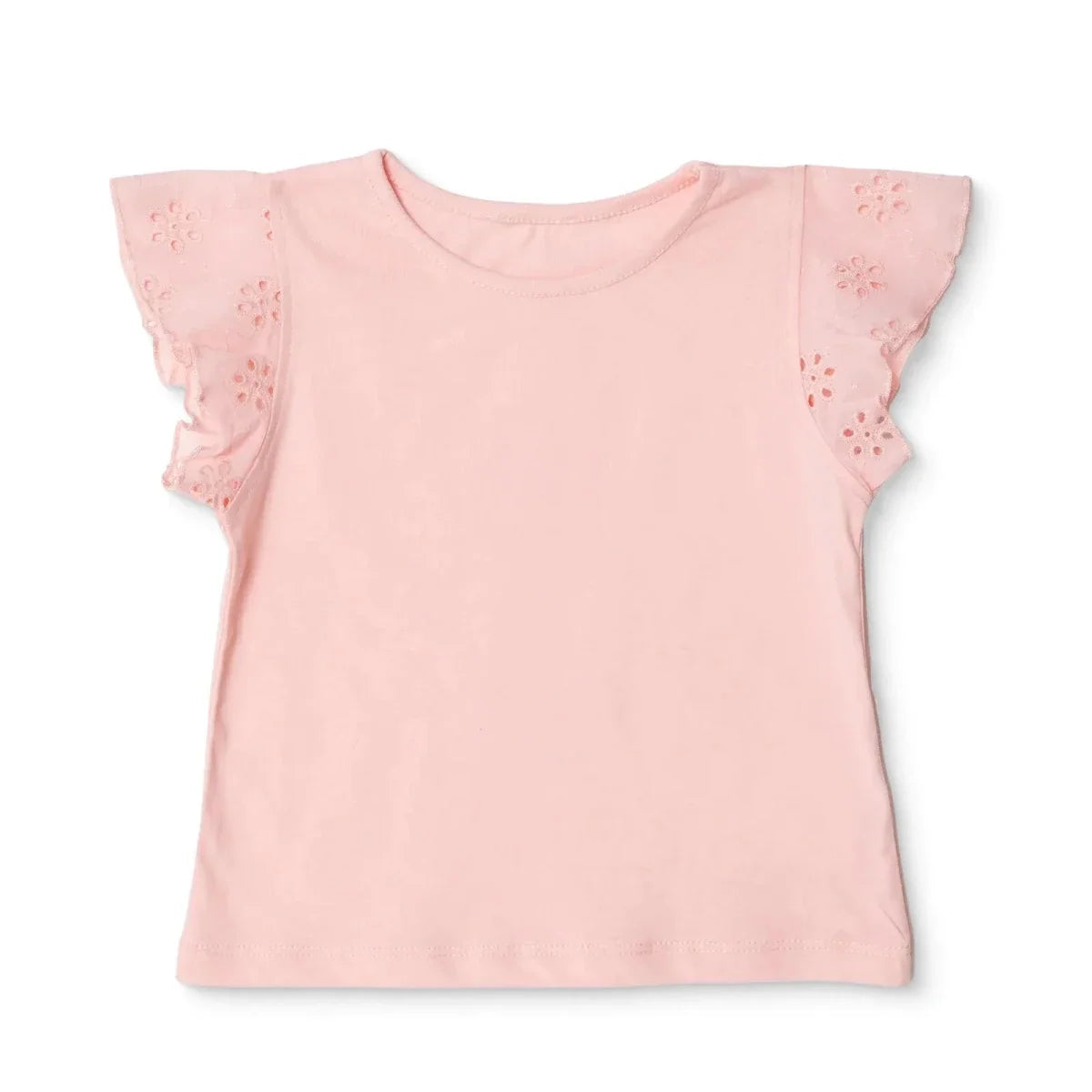 HelloBaby Short Sleeve Jersey Baby Top (3-6 Months to 3-4 Years) - Powder