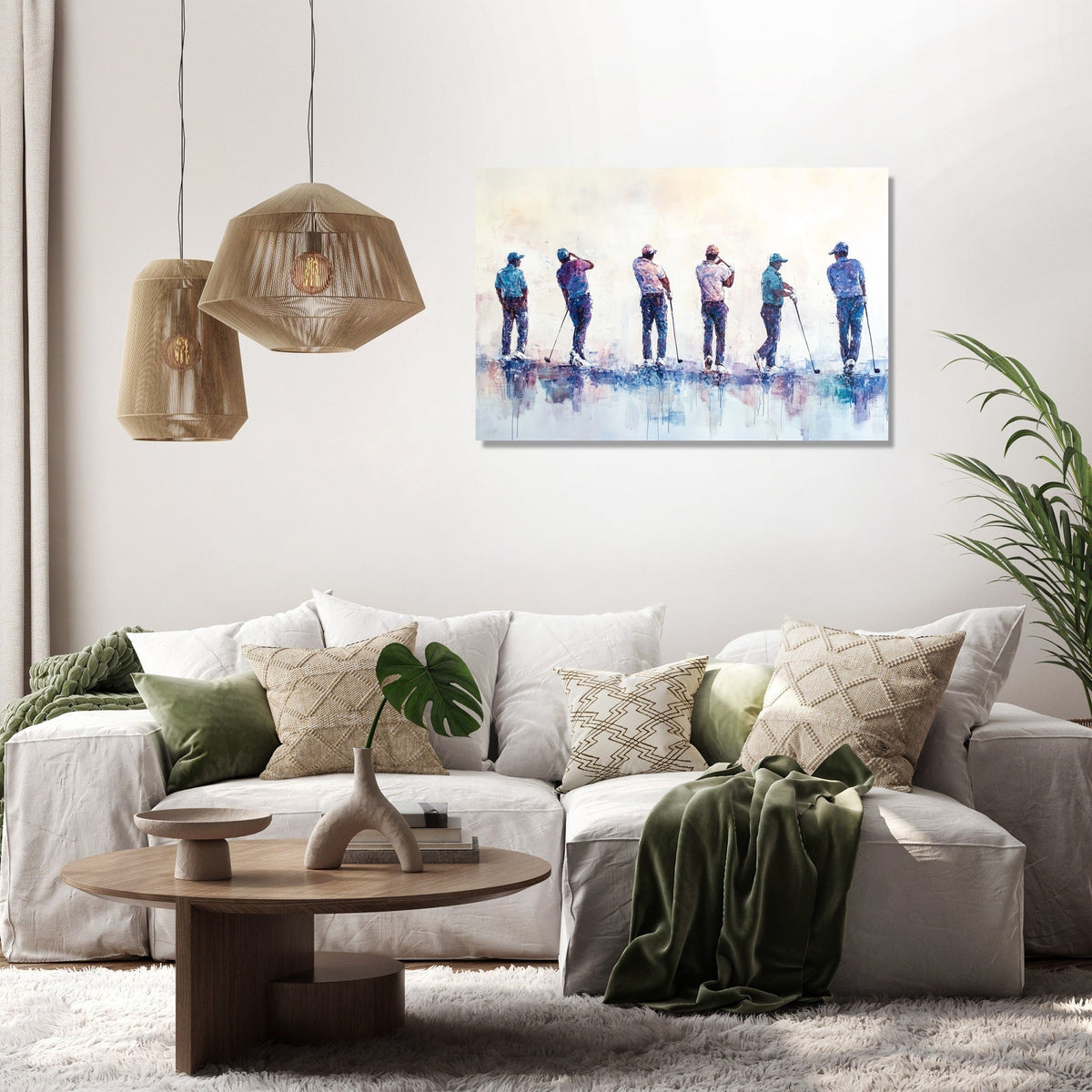 Golfers in Motion Canvas