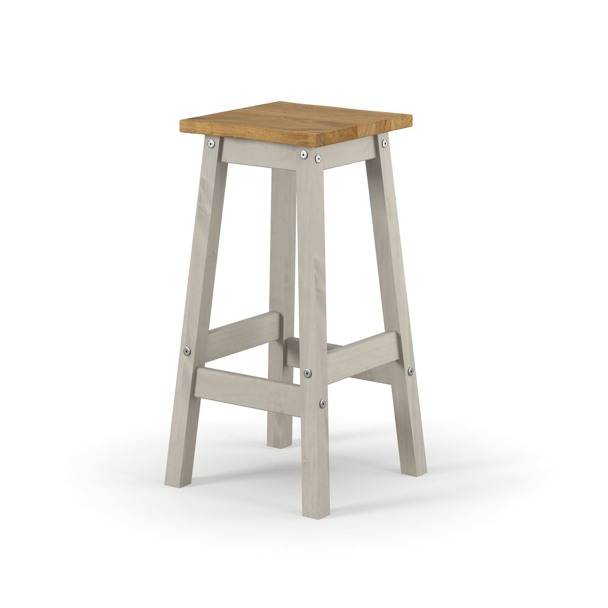 Corona Grey Live Edge High Breakfast Stools (Pair)