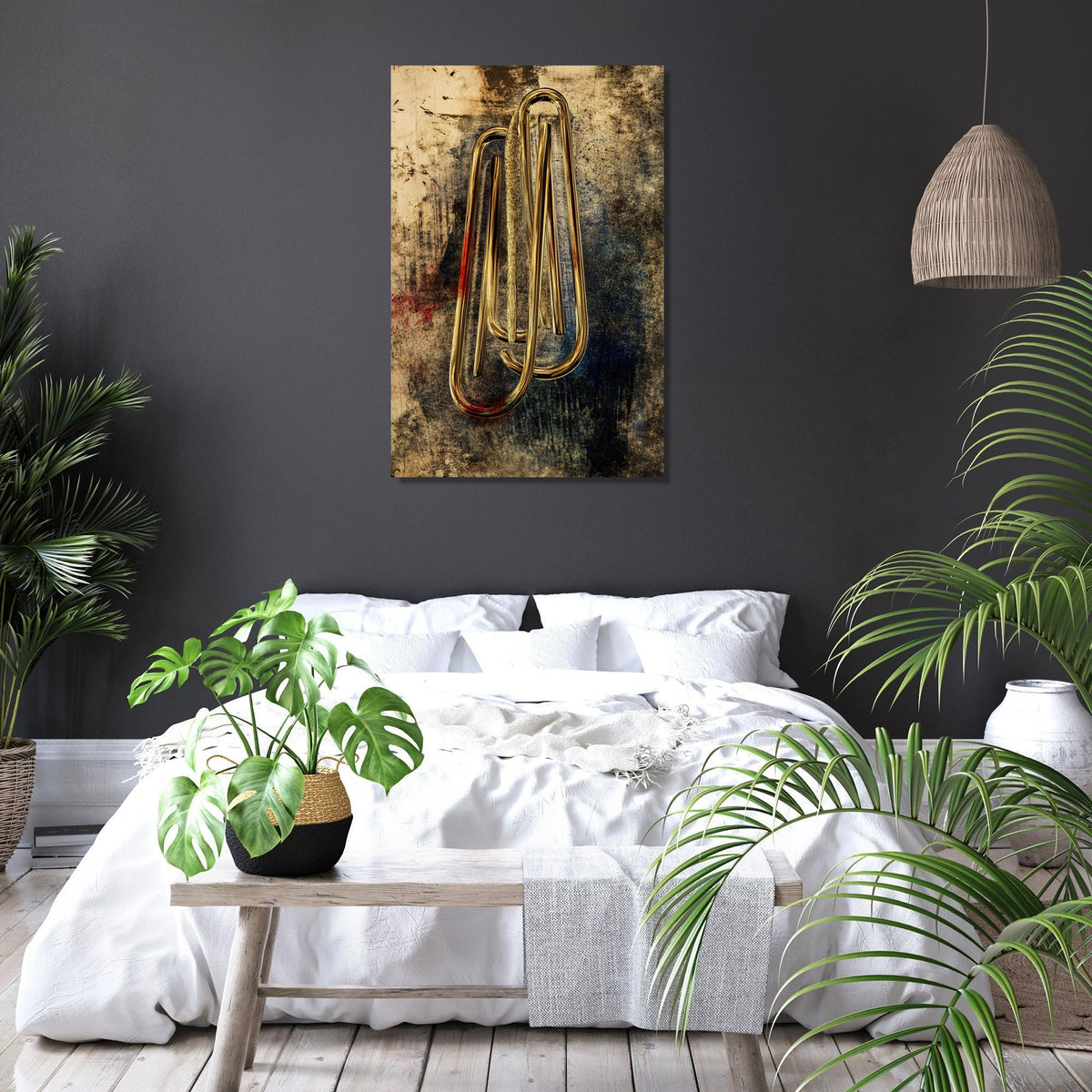 Golden Paperclip Canvas