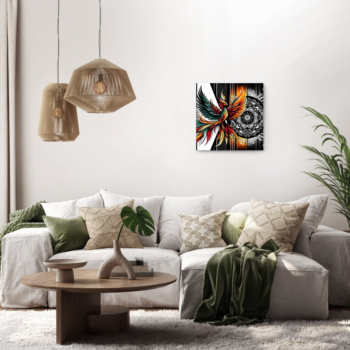 Fierce Phoenix Rebirth Canvas