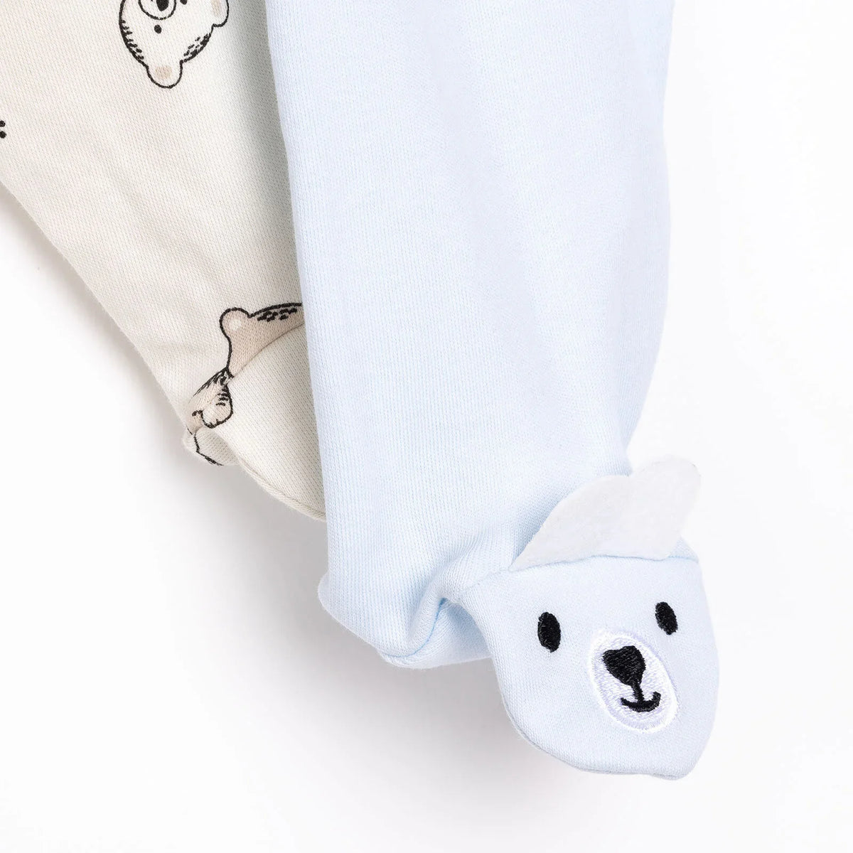 HelloBaby Animal 2 Pack Embroidered Footed Baby Bottoms (Newborn to 9 Months)