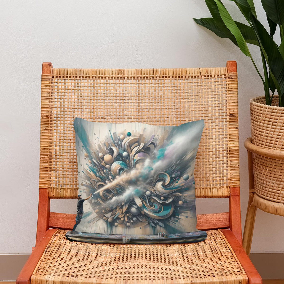 Serenade of the Spray Can Cotton Cushion