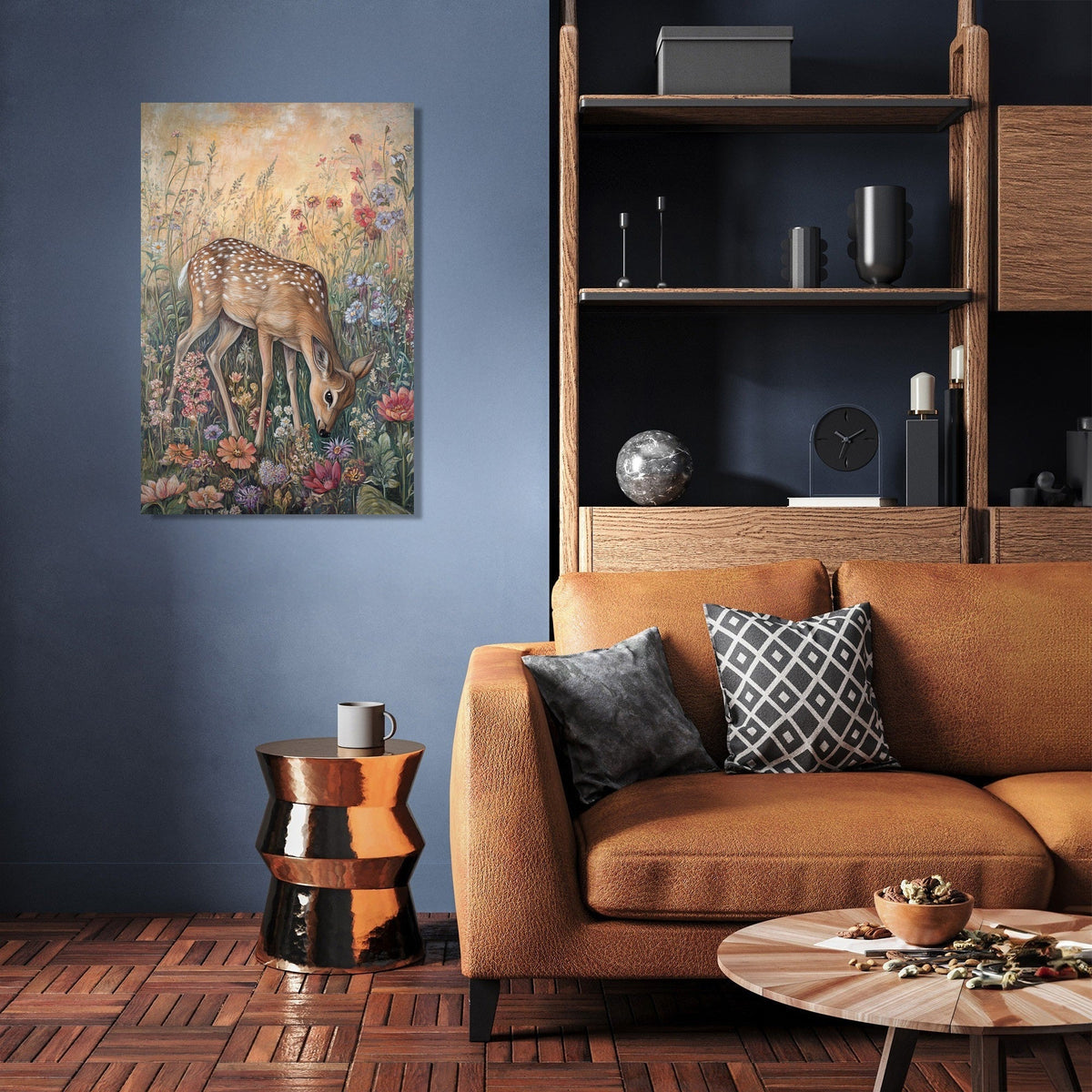 Grazing Deer Elegance Canvas