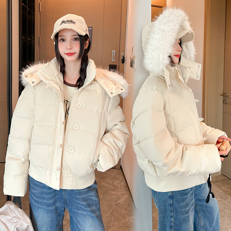 Workwear Parka Cotton-padded Clothes For Women Thick Warm Jacket