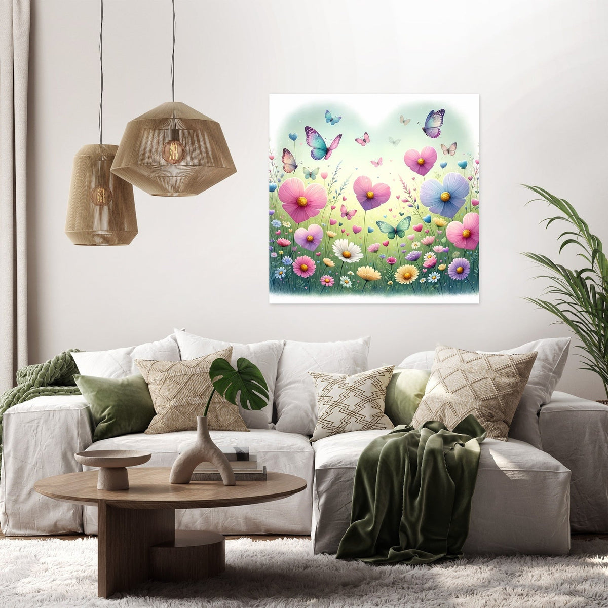 Love Blossom Meadow Canvas