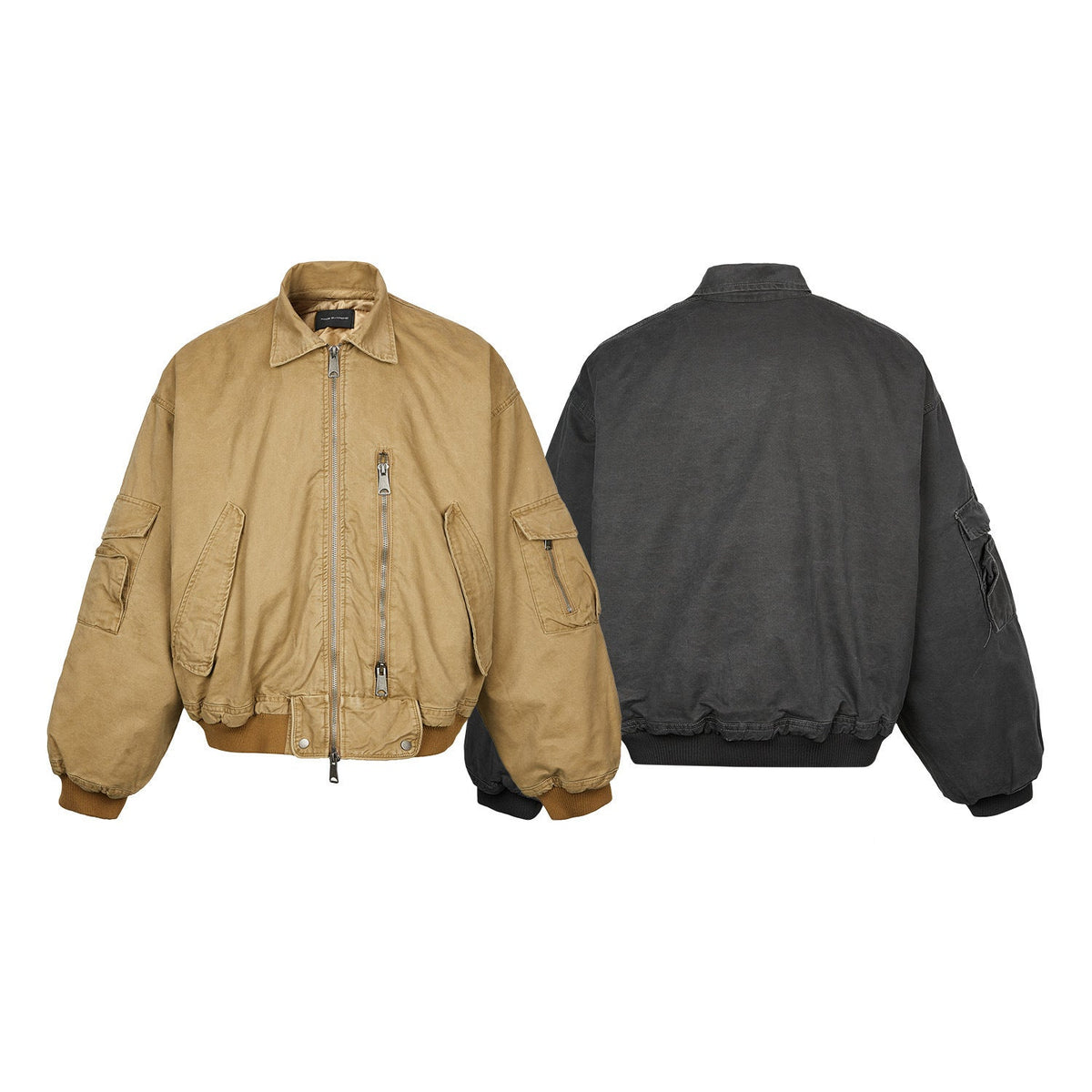 Men’s Cotton-Padded Bomber Jacket – Warm Casual Coat