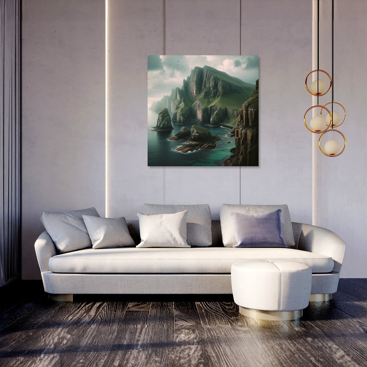 Coastal Cliff Serenity Canvas