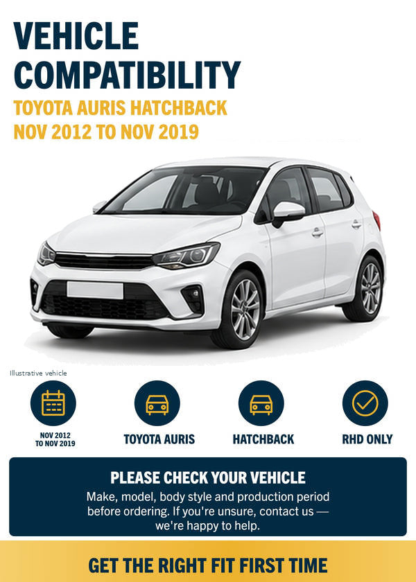 Toyota Auris Hatchback Front & Rear Wiper Blades | Nov 2012-Nov 2019