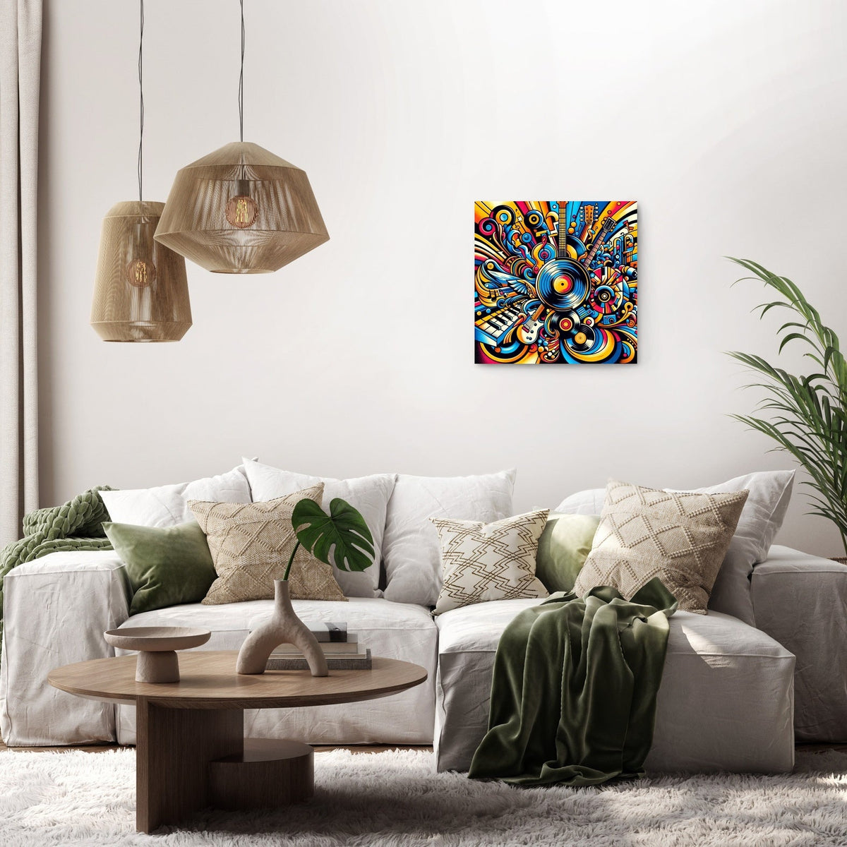 Vibrant Genre Mosaic Canvas