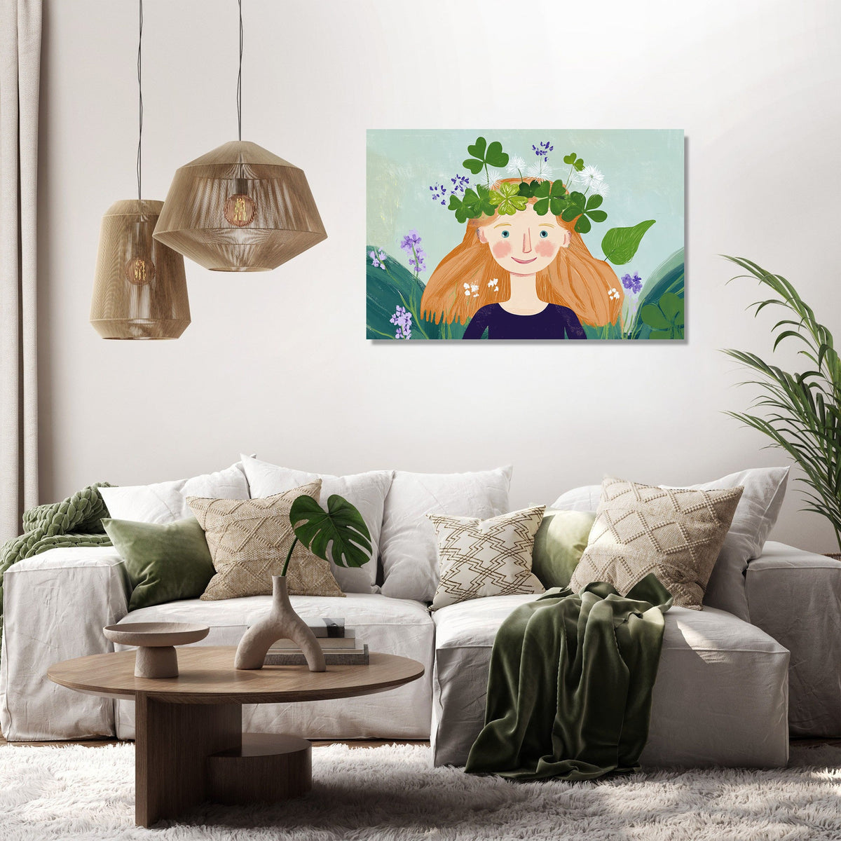 Clover Joy Illustration Canvas
