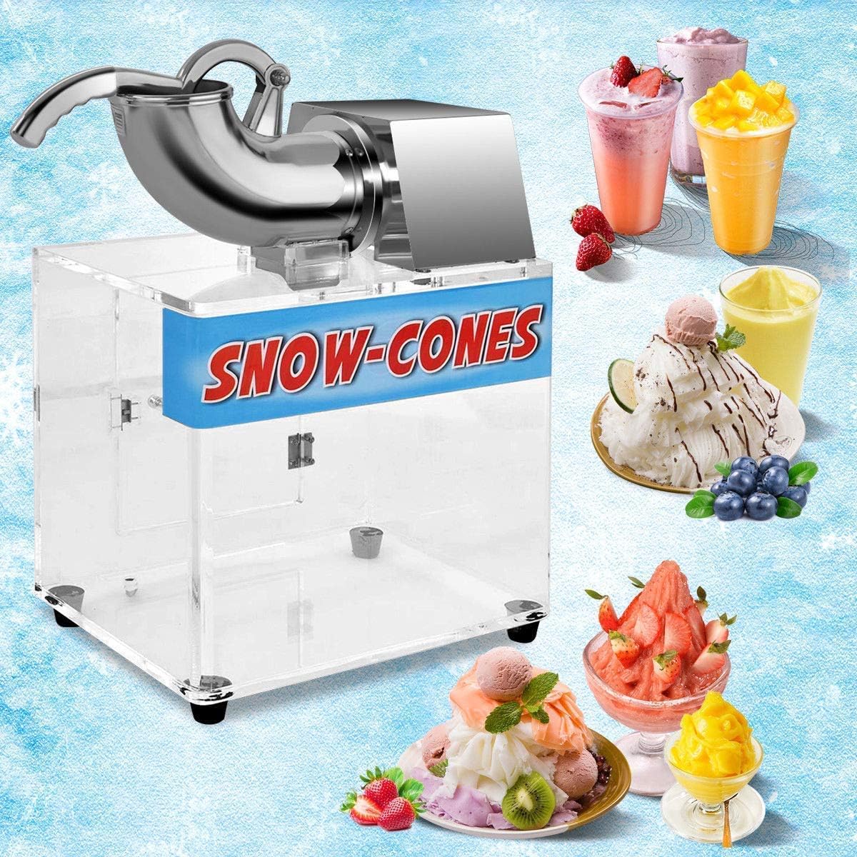 Electric Snow Cone Maker with Dual Blades