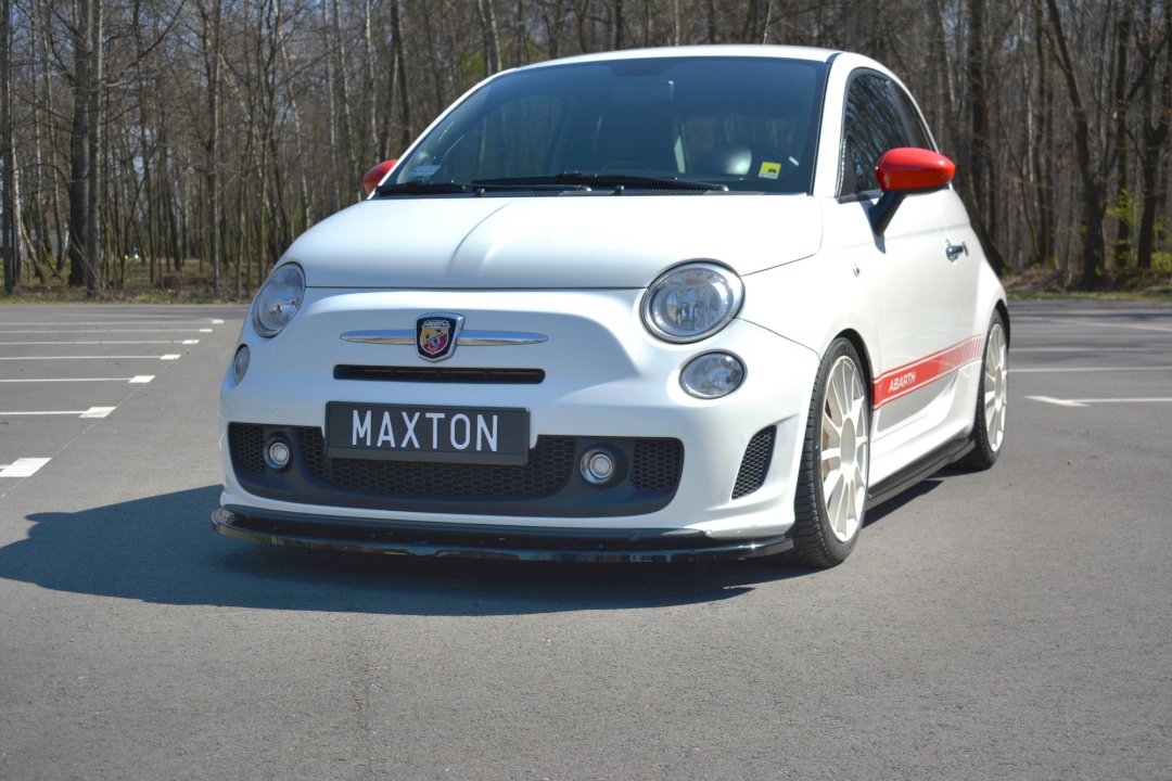 Maxton Design - Aftermarket  FRONT SPLITTER V.2 FIAT 500 MK1 ABARTH (2008-2016)