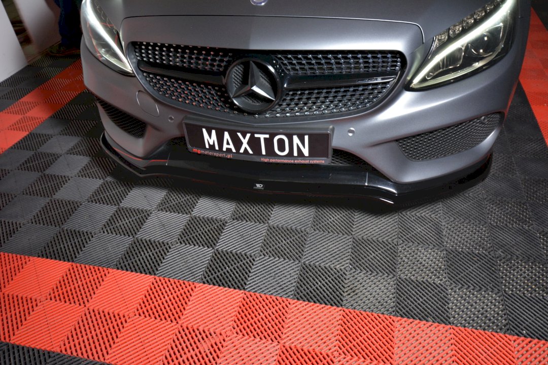 Maxton Design - Aftermarket  FRONT SPLITTER MERCEDES C-CLASS W205 COUPE AMG-LINE (2015-2018)