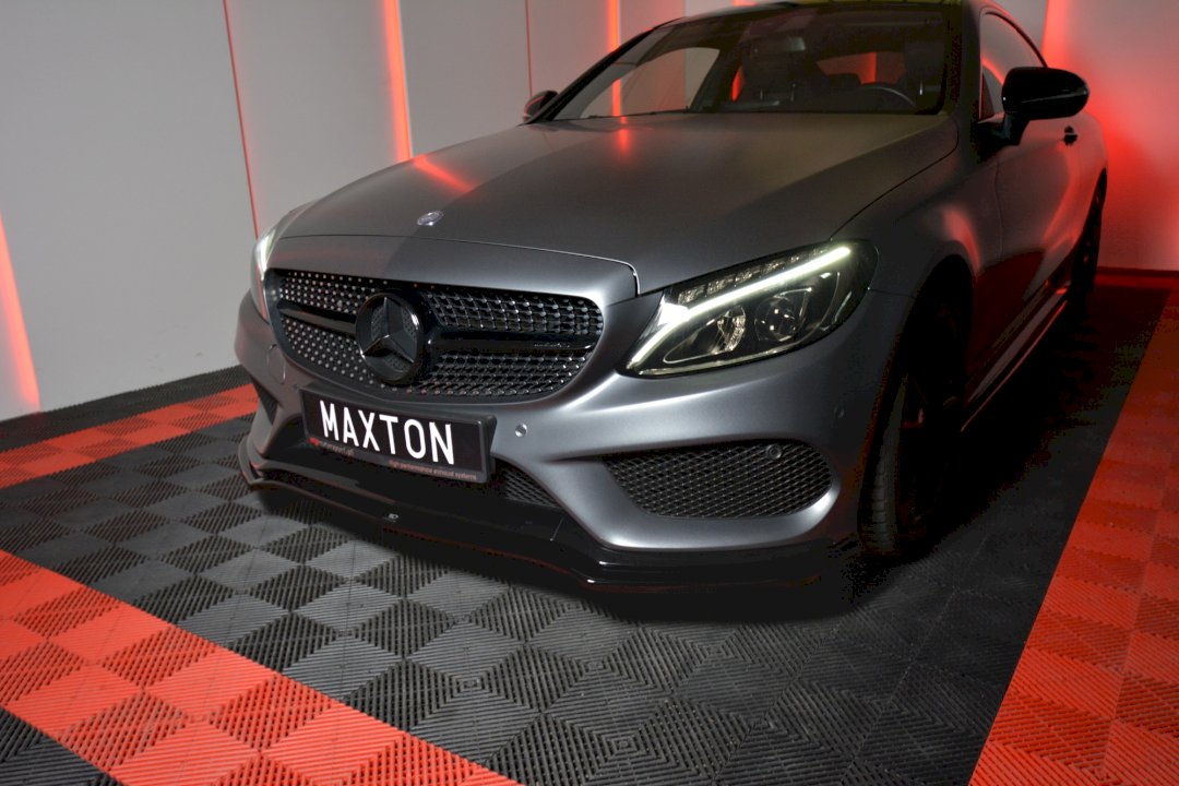 Maxton Design - Aftermarket  FRONT SPLITTER MERCEDES C-CLASS W205 COUPE AMG-LINE (2015-2018)